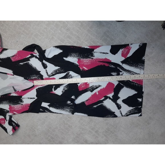 Vijo Couture Women Black, Pink,‎ White  Casual Dress  Sz L Neckline in the back - Picture 9 of 9